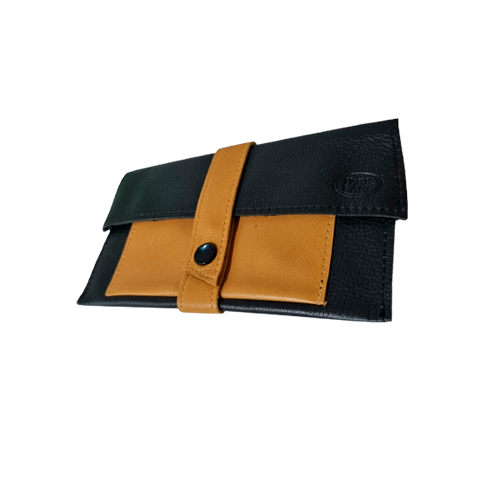 TABAQUERA PARK LANE PIEL VACUNO COLOR NEGRO CON CAFE