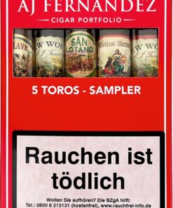 AJ Fernandez Sampler Toro Mixto estuche de 5 puros