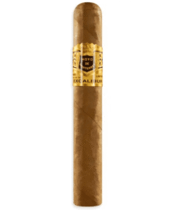 Muestra una unidad del Hoyo de Monterrey Excalibur Epicure pieza con su capa clara Connecticut Shade sobre un fondo elegante.
