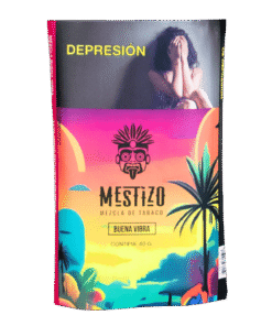 Tabaco Mestizo Buena Vibra cartera de 40 gramos con libro de 50 hojas